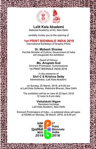 International Print Biennale, New Delhi, March 25-April 2018