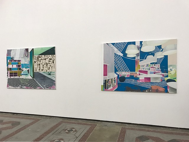 Benet Spencer - Modern Interior I and Blue Interior (both 2016) 