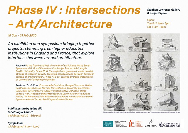 Phase IV : Intersections - Art / Architecture, University of Greenwich, London, 2020