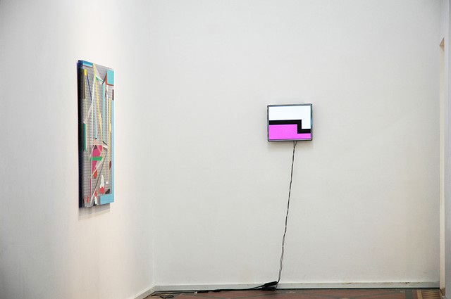 'Reconstructing the Old House' 	
Nunnery Gallery, London	
Installation shot 3
Left-Right: Danny Rolph, Julian Hughes Watts