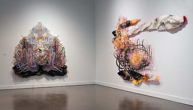 installation view of Petrolia and Offshore 2