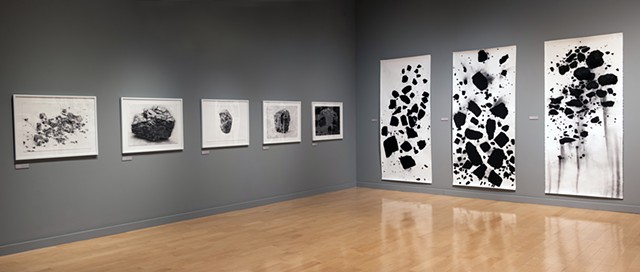 Installation view of Wyoming Coal Drawings 