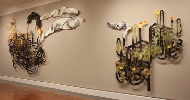 Works on Paper, Petroleum  Landscape, Watercolor, Ink