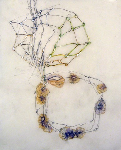 System Series drawing of body systems by Kathleen Thum