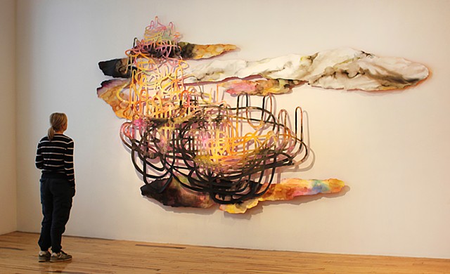 Wilson Hall Gallery, University of Alabama in Huntsville, artwork about oil, industrial landscapes