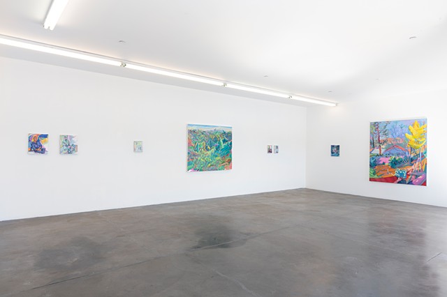 Installation view, ECSTATIC TIME, Five Car Garage February 12 - March 19, 2022