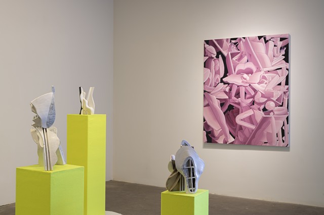 Installation view of NEW SUCCULENCE at Carrie Secrist Gallery