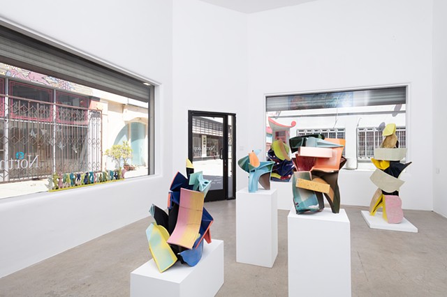 Installation view of "Interpenetrate" at North Loop West, Los Angeles, CA 4/4/25 - 5/4/25