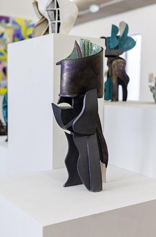 Installation view of A Strong Desire at PS120 Berlin featuring my ceramic sculptures 