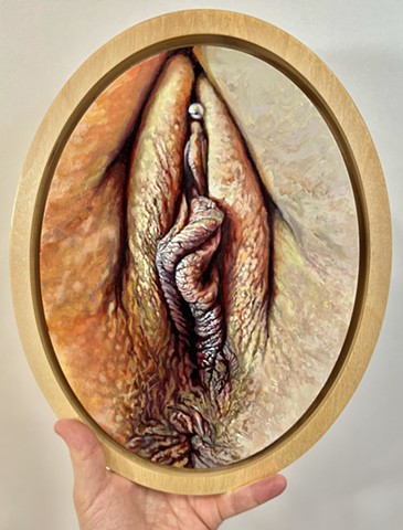vulva art, vulva painting, labia painting, vagina art, vagina painting, hyperrealism, feminist art, sex education, anal pleasure, clitoris, cliteracy