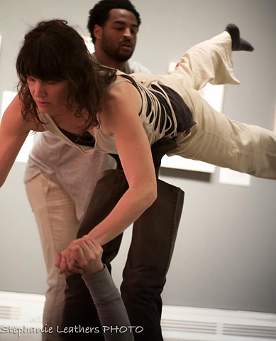 Dance in the Galleries,  Ackland Art Museum 2019, choreography by Killian Manning, Inspired by the drawings of Santiago Ramon y Cajal, photo by Stephanie Leathers
