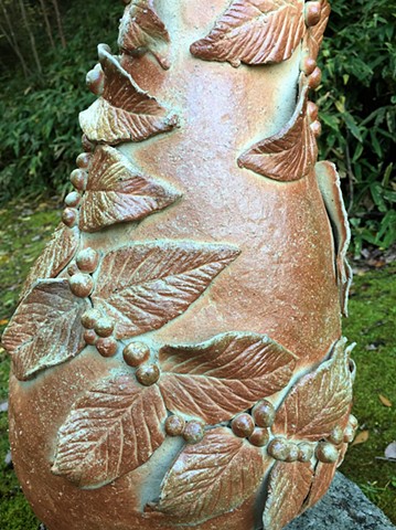 Floral Wood-Fired Jar (Detail 2)