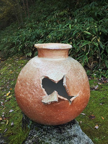 Large Cracked Wood-Fired Jar (View 1)