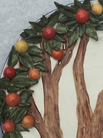Peach Tree Plate (Detail)