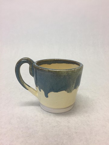 Yellow and Blue Tea Cup