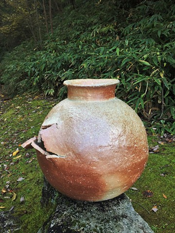 Large Cracked Wood-Fired Jar (View 2)