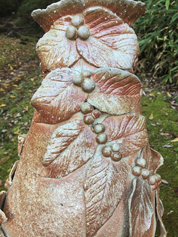 Floral Wood-Fired Jar (Detail 1)