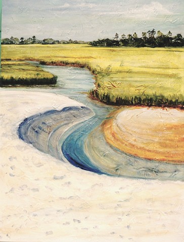 landscape of marsh/sand/water