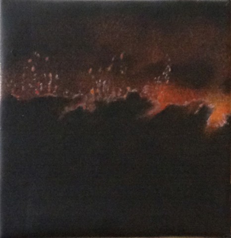 abstraction oil on canvas Au Fond du Gouffre At the Bottom of the Abyss