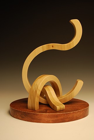wooden linear sculpture