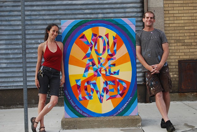 "You are Loved" Utility Box project
Alex and I upon completion