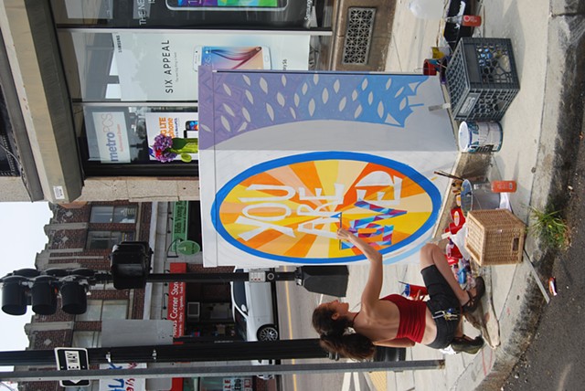 "You are Loved" Utility Box project
Picture of process