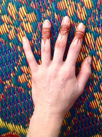 Henna finger designs