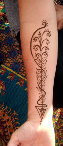 Henna Decorative Arrow on Forearm
