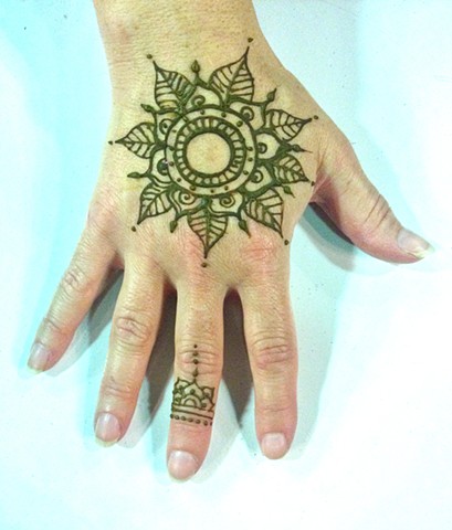 Mandala Henna hand design