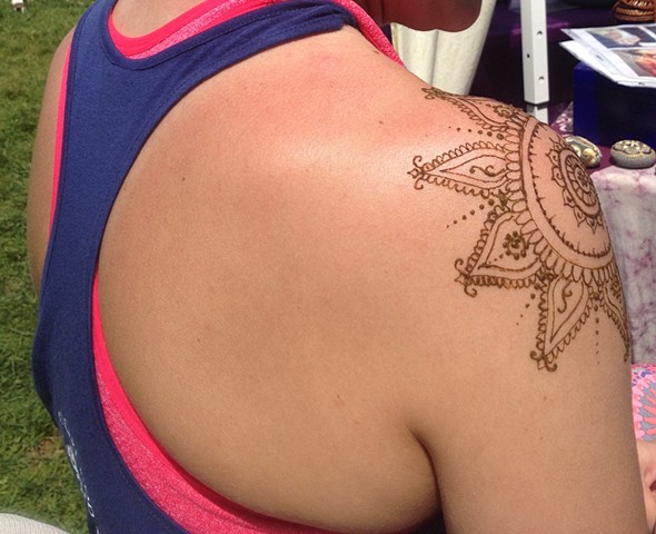 Henna Shoulder Mandala side/back view