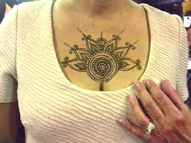 Henna Mandala on chest