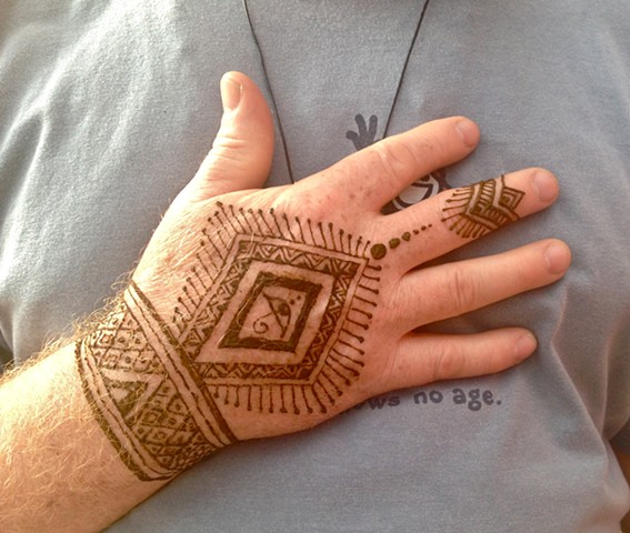 Moroccan style henna hand