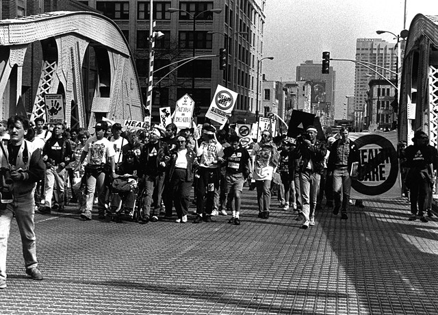 National AIDS Actions for Healthcare, Chicago, April 1990. Photograph Linda Miller
