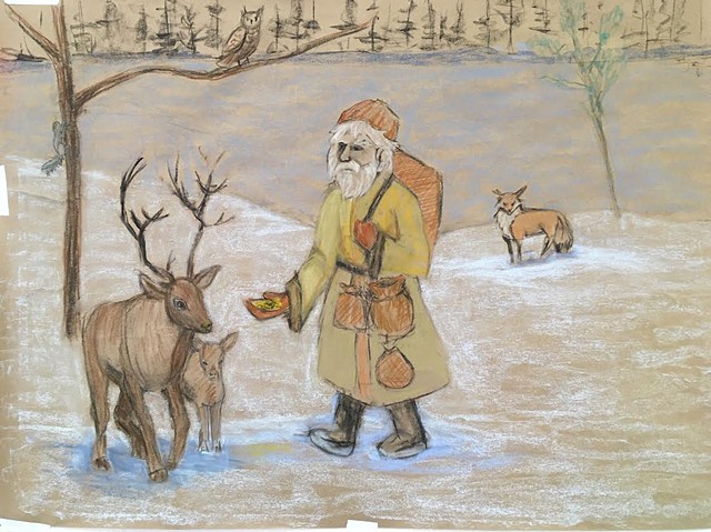 Santa of the Forest - participatory drawing