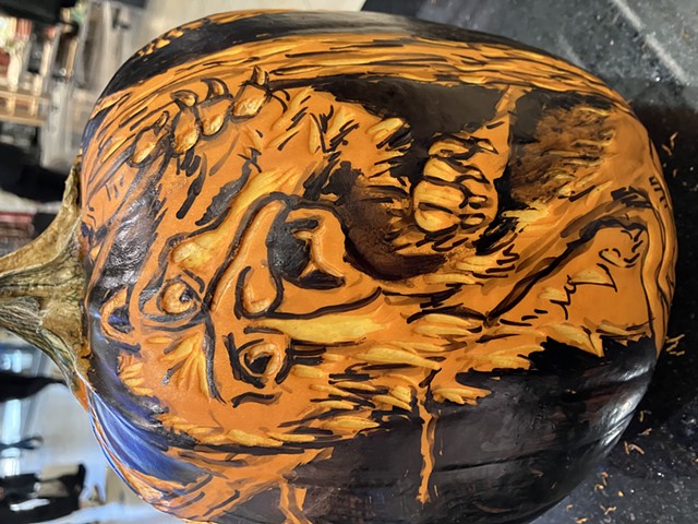 Norwegian Troll pumpkin - another view