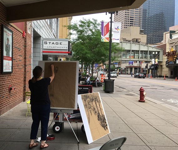 June - Drawing Demonstration on Hennepin Avenue