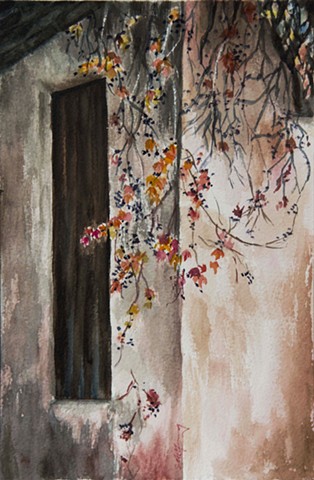 A Typical Autumn Wall in Santa Fe (Sold)