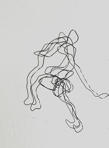 untitled line drawing (Jacob wrestling the angel)
