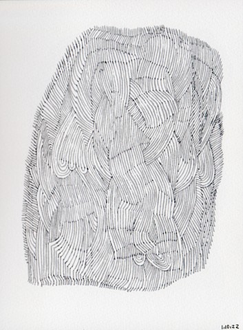 Zoe Cohen abstract complex patterned ink marker line drawing