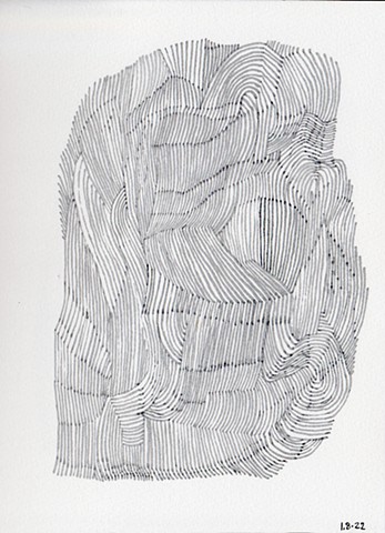 Zoe Cohen abstract complex patterned ink marker line drawing