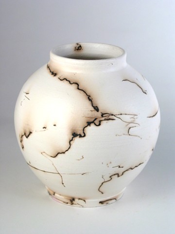 Horsehair Raku Vase