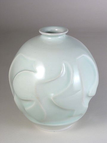 Ice Blue Celedon Vase