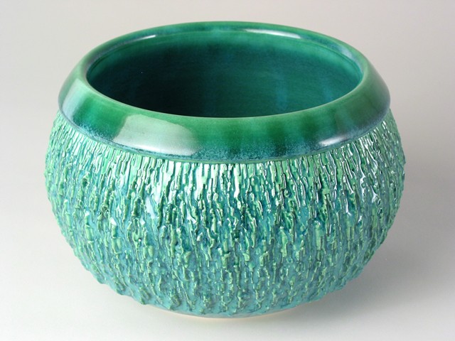 Green Textured Bowl