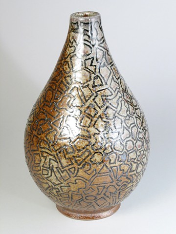 Bottle with Underglaze Design