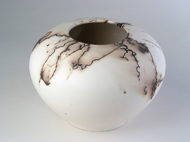 Horsehair Raku Ovoid