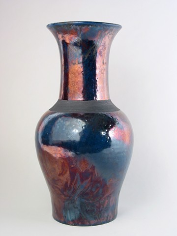 Tall Raku Vase