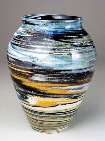 Agateware Vase