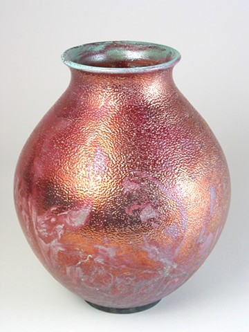 Textured Raku Vase