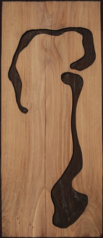 Untitled. 
(Figurative Wood Cut, Redwood #8)