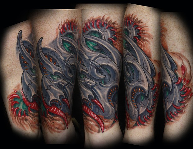  bio mech., bio mechanical tattoo eric james tattoos blind tiger tattoo phoenix arizona 